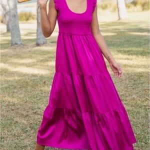 NATURAL LIFE Fuchsia Pink Olivia Maxi Dress (Large but can be XXL!)